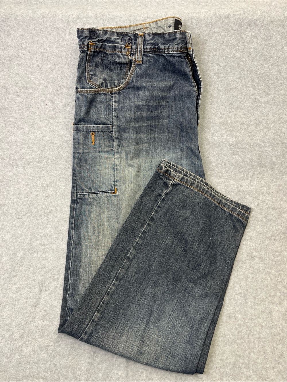 Mens Ecko Unltd. Y2K Blue Jeans Relaxed Fit 36x31 Baggy Skater Fit Loose Retro